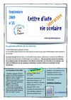 Lettre d'info vie scolaire n°15, septembre 2009