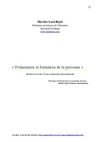 Événement et formation de la personne