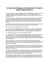 IsBusinessBloggingaSubstituteforSearchEngineOptimization