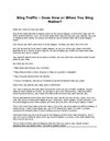 BlogTrafficDoesHoworWhenYouBlogMatter