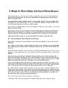 6WaystoMoreSalesDuringASlowSeason