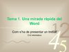 Tema 1. Una mirada ràpida del Word 
