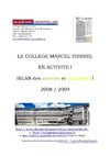 Bilan général 2008 / 2009 du collège Marcel Pierrel