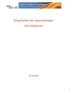 progression des apprentissages en Arts plastiques