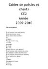Cahier de poésies-Chants