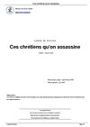 Livres en vitrine: Ces chrétiens qu'on assassine