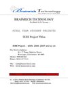 Image Processing IEEE Project Titles with Abstract, 2009 - 2010