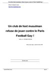 Un club de foot musulman refuse de jouer contre le Paris Football Gay !
