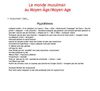 Le monde musulman médiéval