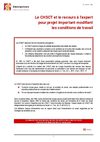 Le CHSCT et l'expertise pour projet important
