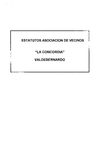 Estatutos Asociación de vecinos "La concordia"