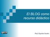 El BLOG como recurso didáctico