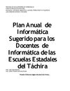Plan Anual Sugerido para los docentes de Informática del Estado Táchira 