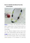 How to identify the Olivine from the colored glass
