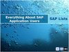Everything About SAP Application Users 