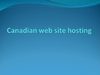 Canadian web site hosting