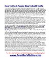 How to Build a Traffic Feeder Blog