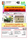 Bulletin Municipal de la commun de Montjaux n° 49 - Mai 2009