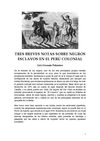 PERÚ COLONIAL: NOTAS SOBRE NEGROS ESCLAVOS