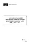 ACCORD EN FAVEUR DE L'INTEGRATION DES PERSONNES EN SITUATION DE HANDICAP A RTE 2009 - 2010 - 2011