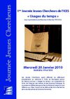 ICES - 1ère Journée Jeunes Chercheurs : "Usages du temps"