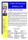 LETTRE DU GOUVERNEUR JANVIER 2010