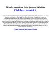 Watch American Idol Season 9 online