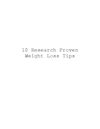 10 Research-Proven Weight Loss Tips