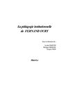 La pédagogie institutionnelle de Fernand OURY