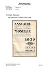 Liste professionnelle de la Ville de Forbach en 1939