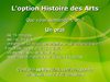 Présentation de l'option "Histoire des arts" au DNB