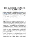 Les 15 oraisons de Sainte Brigitte