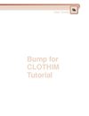 Bump for CLOTHIM Tutorial