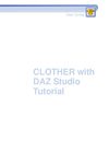 CLOTHER with DAZ Studio Tutorial