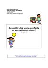 Accueillir de jeunes enfants en centres de loisirs