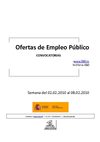 Oferta Empleo Público Semana del 02.02.2010 al 08.02.2010