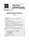 Política 22: Análisis de los índices de titulación. Agosto 2008