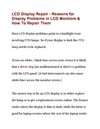 LCD Display Repair - Reasons for Display Problems In LCD Monitors & How To Repair Them