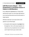 LCD Electronics Repair - This Component is a Common Cause of Failure in LCD Monitors 