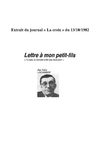 Lettre à mon petit fils 1982