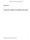 Les pensées de Pascal