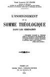 L'enseignement de la somme théologique dans les séminaires