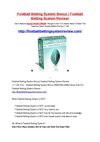 Football Betting System