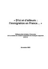 Bibliographie "immigration en France novembre 2009"