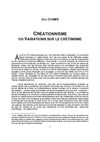 Créationnisme - par Eric CHAMS (2009)