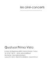 Ciné-concerts du Quatuor Prima Vista