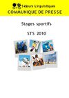 Stages sportifs et sejours linguistiques
