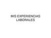 MIS EXPERIENCIAS LABORALES