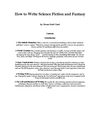 How to write science fiction and fantasy