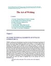 Robert Louis Stevenson - The art of writing